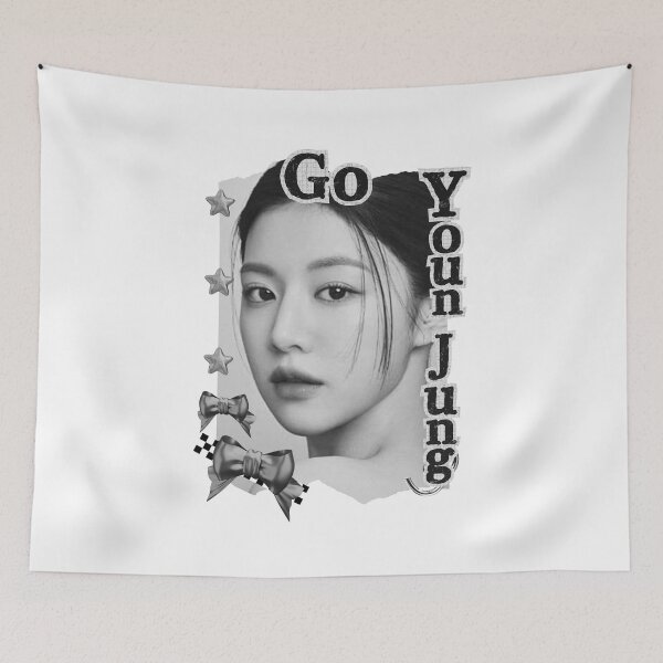 Item preview, Go Youn-jung Korean actress South Korean celebrity K-drama star Korean film n Black and White Collage Digital Art Portrait designed and sold by AJUNICE STUDIO.