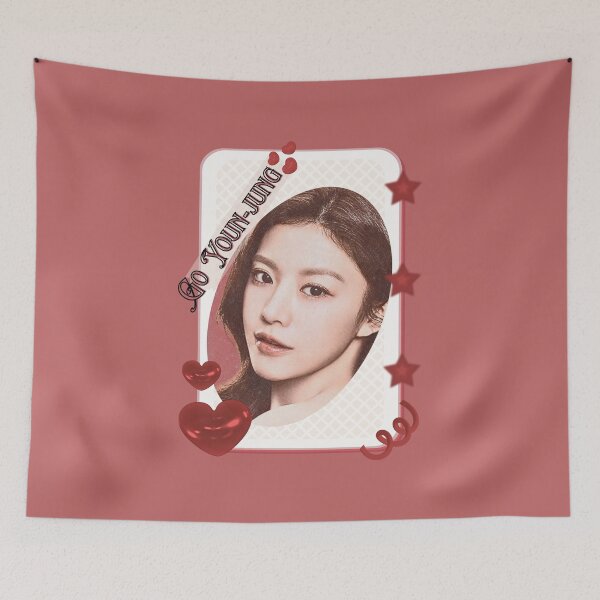 Item preview, Go Youn-jung Korean actress South Korean celebrity K-drama star Korean film  illustration Red Aesthetic Collage Design designed and sold by AJUNICE STUDIO.