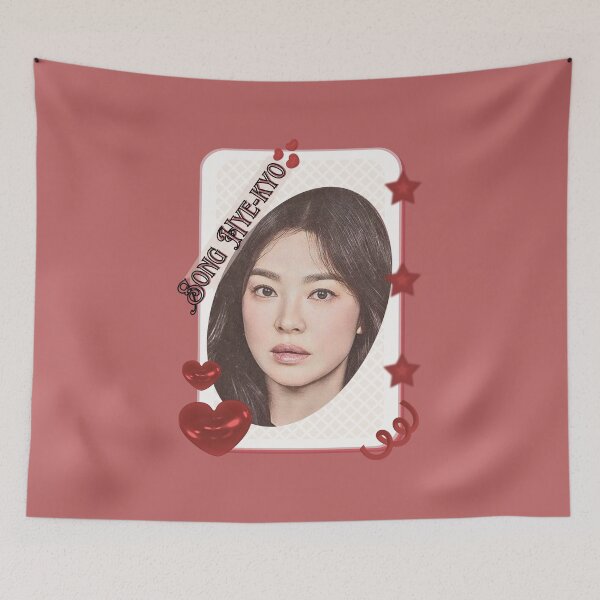 Item preview, Song Hye-kyo (송혜교) Korean actress South Korean celebrity K-drama star Korean film  illustration Red Aesthetic Collage Design designed and sold by AJUNICE STUDIO.