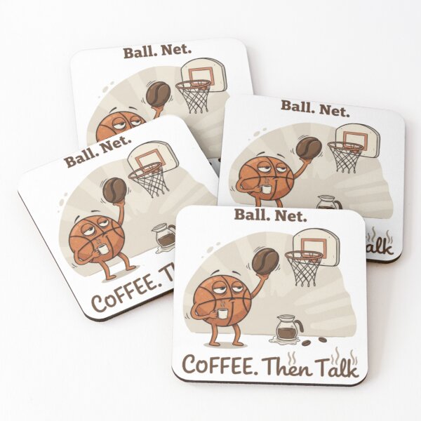 Item preview,  Funny Basketball Morning Saying - Ball Net Coffee Then Talk - Gym Humor designed and sold by Sofyan studio.