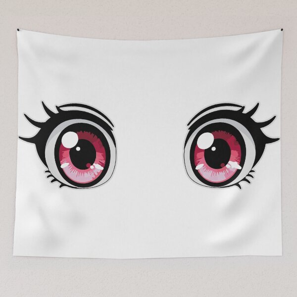 Item preview, Cute Anime Eyes – Burgundy & Pink Kawaii Look designed and sold by InFrameVision.