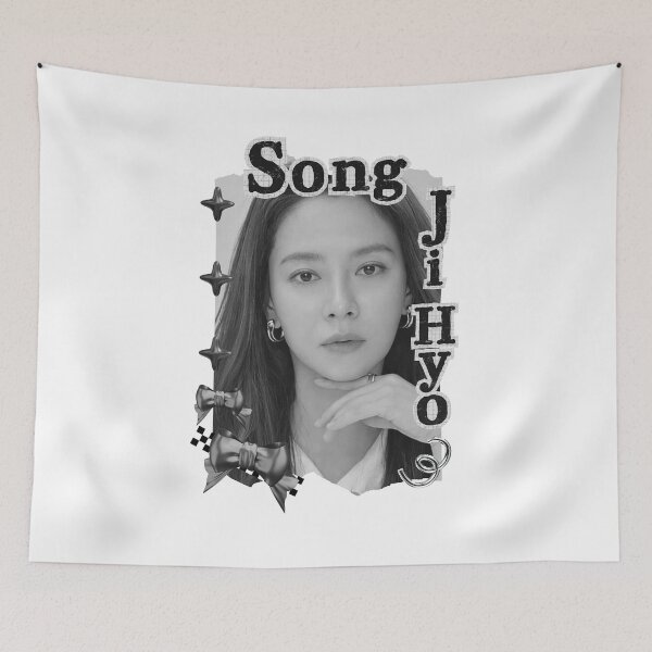 Item preview, Song Ji-hyo (송지효) Korean actress South Korean celebrity K-drama star Korean film n Black and White Collage Digital Art Portrait designed and sold by AJUNICE STUDIO.