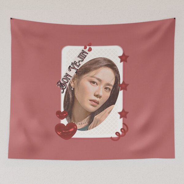 Item preview, Son Ye-jin (손예진) Korean actress South Korean celebrity K-drama star Korean film  illustration Red Aesthetic Collage Design designed and sold by AJUNICE STUDIO.