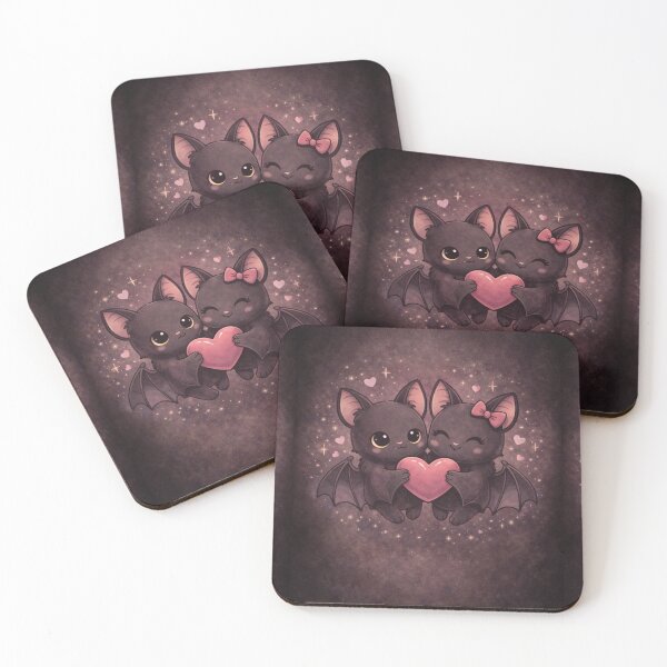 Item preview, Batty for You – Cute Bat Couple Gothic Romance designed and sold by PunchDrop.