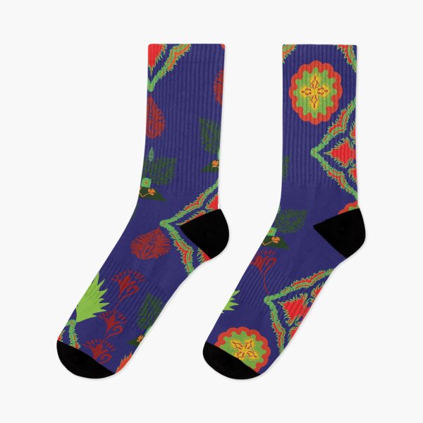 Item preview, Thai Festival Motif – Midnight Indigo Grace designed and sold by OIL Pattern Design .