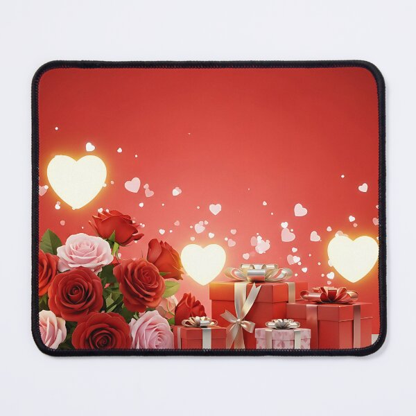 Item preview, Romantic Valentine’s Day Background with Roses and Gift Boxes designed and sold by 420riaz.