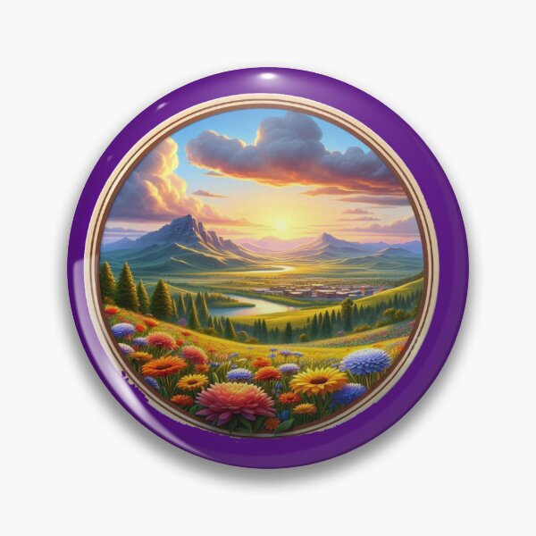 Item preview, Billings USA – Cute 3D Landscape Label | Big Sky Montana Illustration,  designed and sold by PaintMeWorld.