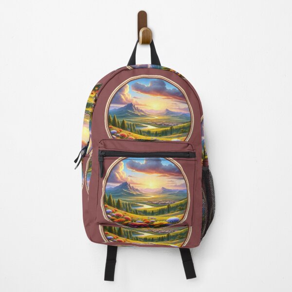 Item preview, Billings USA – Cute 3D Landscape Label | Big Sky Montana Illustration, designed and sold by PaintMeWorld.