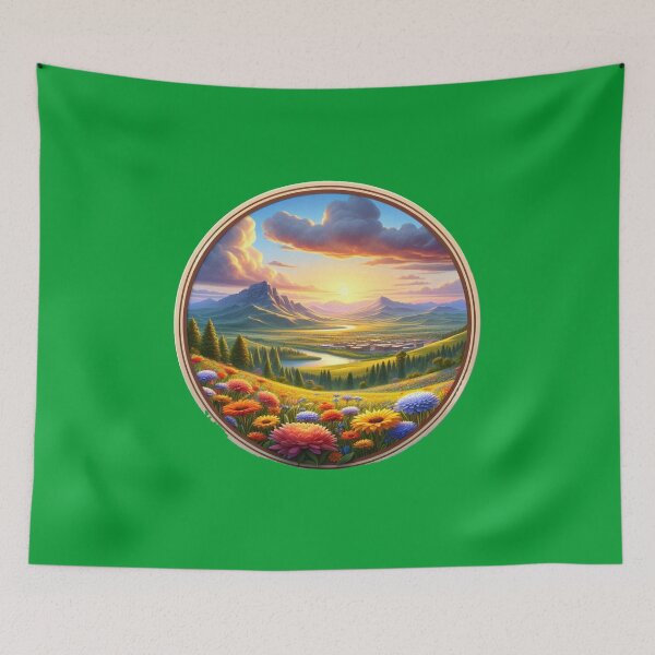 Item preview, Billings USA – Cute 3D Landscape Label | Big Sky Montana Illustration,  designed and sold by PaintMeWorld.