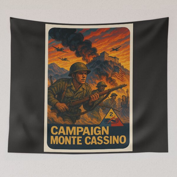 Item preview, CAMPAIGN MONTE CASSINO designed and sold by MilikDesignsPro.