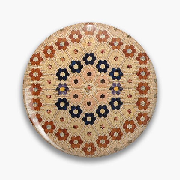 Item preview, Vintage Hexagon Pattern Quilt designed and sold by AnimaliaStar.
