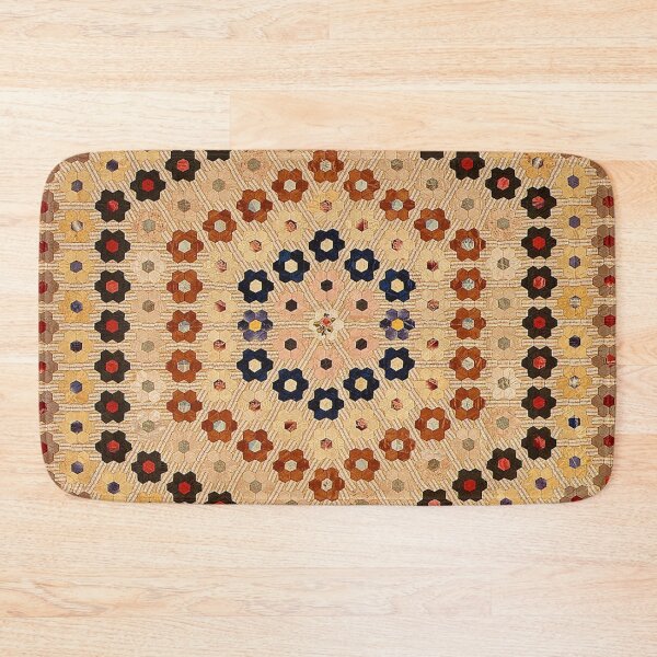 Item preview, Vintage Hexagon Pattern Quilt designed and sold by AnimaliaStar.