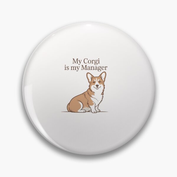 Item preview, My Corgi Is My Manager – Funny Work From Home Dog Design designed and sold by Corgi & co Shop.