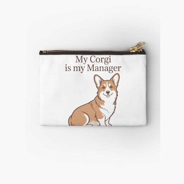Item preview, My Corgi Is My Manager – Funny Work From Home Dog Design designed and sold by Corgi & co Shop.