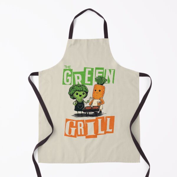 Item preview, Vegan, grill, broccoli and carrot, vintage designed and sold by OrenjiArtShop.