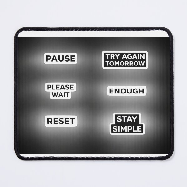Item preview, Pause/ Reset / Try Again Tomorrow  designed and sold by CzipipitoStudio.