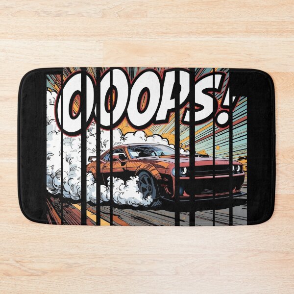 Item preview, Sports car doing burnout, smoke spelling Oops 5 designed and sold by Neon G.
