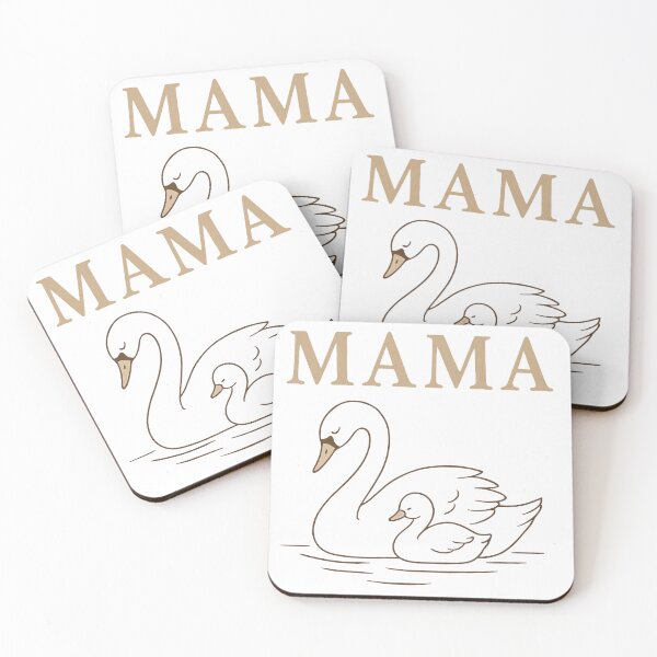 Item preview, Mama Swan and Baby – Sweet Minimalist Motherhood Design designed and sold by ArtfullyJua.