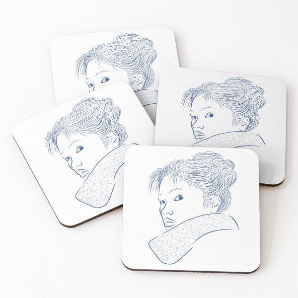 Item preview, Girl Face Portrait Drawing designed and sold by ArtNoveltee.
