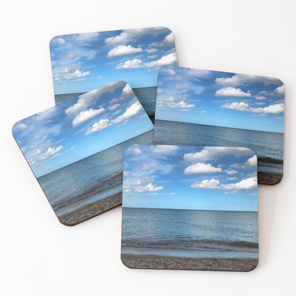 Item preview, Cerulean Shore: Afternoon Sky on Lake Michigan designed and sold by Bjorn-Shop.