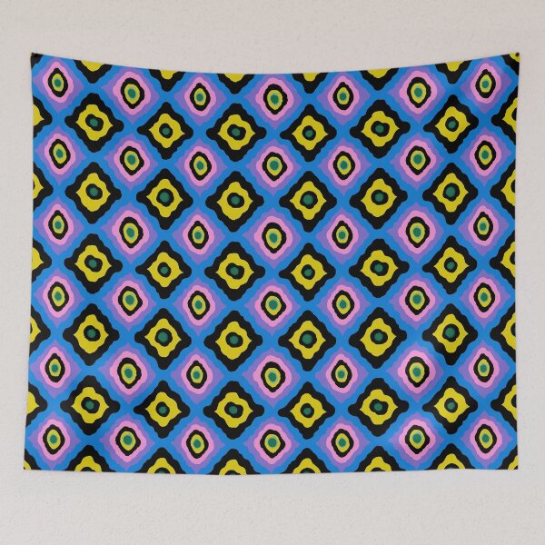 Item preview, Groovy Mid Century Diamond Repeat designed and sold by bubblegoth.