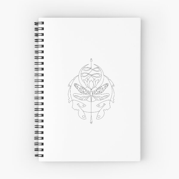 Item preview, Sacred Dragonfly Lotus Line Art designed and sold by Color for Balance .