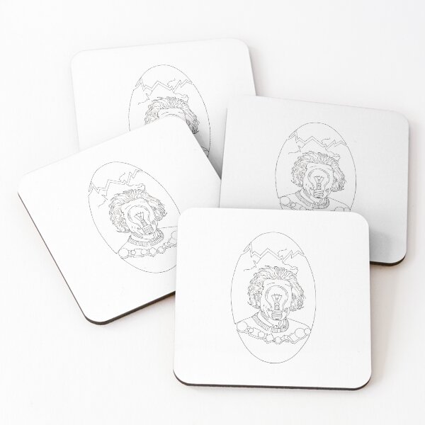 Item preview, Einstein Lightbulb Genius Line Art designed and sold by Color for Balance .
