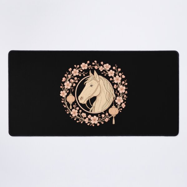 Item preview, Floral Horse Portrait - Sakura Wreath & Lanterns designed and sold by Balasan.