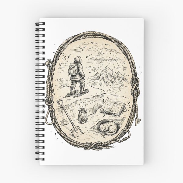 Item preview, Arctic Survivalist Explorer Field Journal Sketch Art designed and sold by AURA Vibes.