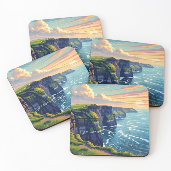 Item preview, The Cliffs of Moher Travel Poster designed and sold by Robert Lacy.