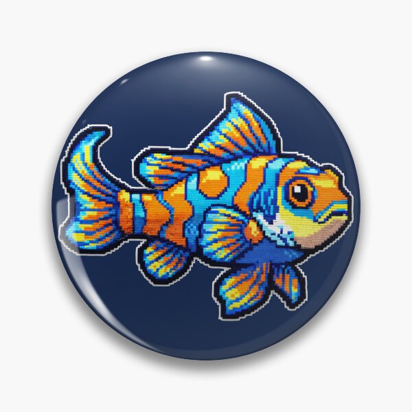 Item preview, Vibrant Mandarin Fish - Detailed Fish Embroidery Style Art designed and sold by NandaFajarSu.
