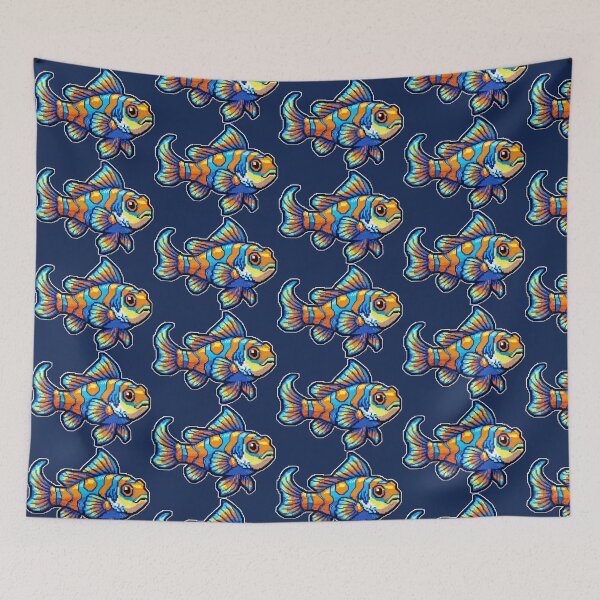 Item preview, Vibrant Mandarin Fish - Detailed Fish Embroidery Style Art designed and sold by NandaFajarSu.