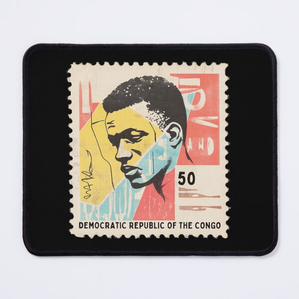 Item preview, Vintage Democratic Republic of the Congo Postage Stamp - Afro-Modernist Portrait designed and sold by tiigerdad.