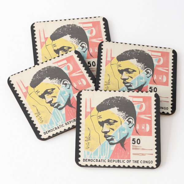 Item preview, Vintage Democratic Republic of the Congo Postage Stamp - Afro-Modernist Portrait designed and sold by tiigerdad.