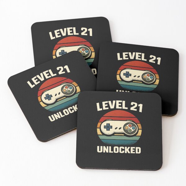 Item preview, Level 21 Unlocked Retro Gamer Shirt | Vintage Gaming Birthday T-Shirt | Classic Controller Arcade Tee designed and sold by DailyDrivesct.