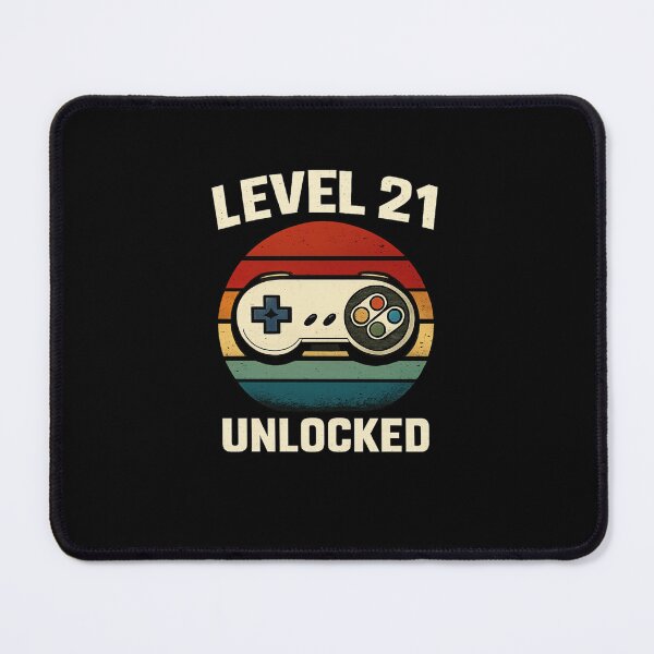 Item preview, Level 21 Unlocked Retro Gamer Shirt | Vintage Gaming Birthday T-Shirt | Classic Controller Arcade Tee designed and sold by DailyDrivesct.