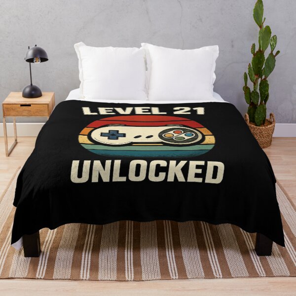 Item preview, Level 21 Unlocked Retro Gamer Shirt | Vintage Gaming Birthday T-Shirt | Classic Controller Arcade Tee designed and sold by DailyDrivesct.