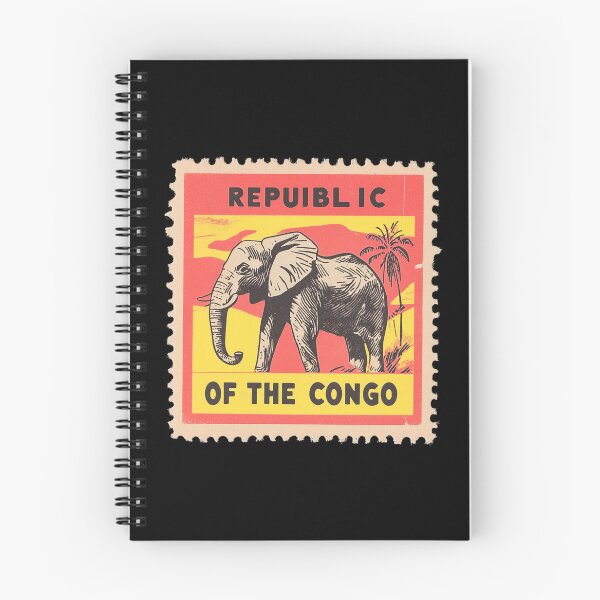 Item preview, Vintage Republic of the Congo Postage Stamp Art - African Elephant & Palm designed and sold by tiigerdad.