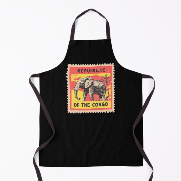 Item preview, Vintage Republic of the Congo Postage Stamp Art - African Elephant & Palm designed and sold by tiigerdad.