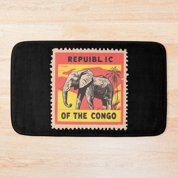 Item preview, Vintage Republic of the Congo Postage Stamp Art - African Elephant & Palm designed and sold by tiigerdad.