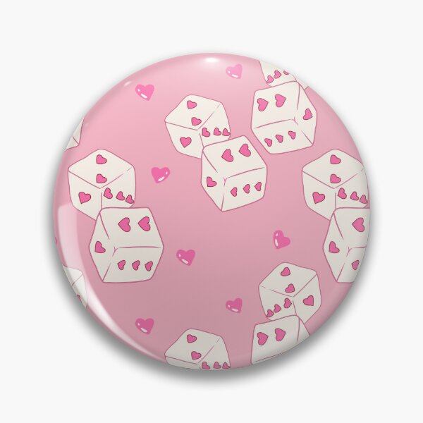 Item preview, Valentine Dice Pattern – Pink Heart Dice Sticker & Seamless Design designed and sold by thank you.