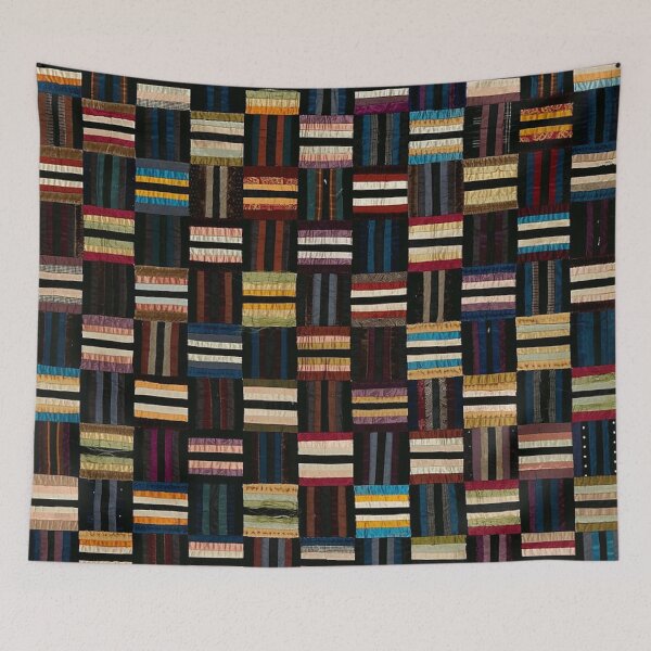 Item preview, Vintage Roman Stripes Patchwork Quilt designed and sold by AnimaliaStar.