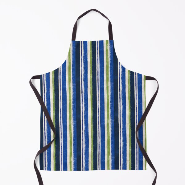 Item preview, Textured Blue Green Nautical Stripes designed and sold by bubblegoth.