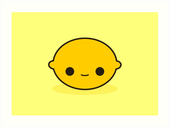 "Cute lemon" Art Print by peppermintpopuk | Redbubble