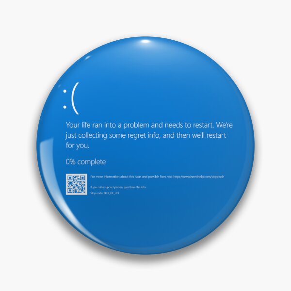 Item preview, Blue Screen of Life – Funny BSOD Parody T-Shirt | Programmer & Dark Humor Design designed and sold by samet-bas.
