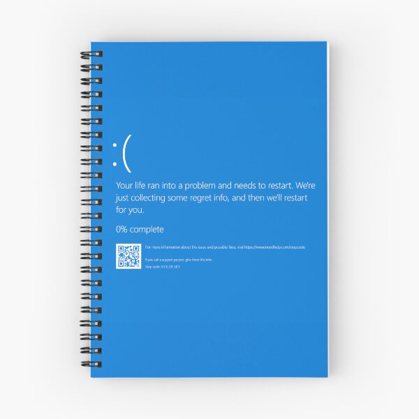 Item preview, Blue Screen of Life – Funny BSOD Parody T-Shirt | Programmer & Dark Humor Design designed and sold by samet-bas.