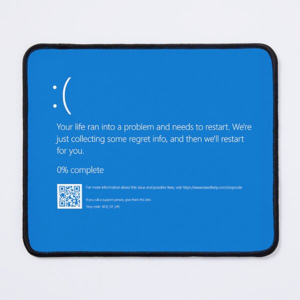 Item preview, Blue Screen of Life – Funny BSOD Parody T-Shirt | Programmer & Dark Humor Design designed and sold by samet-bas.