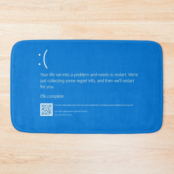 Item preview, Blue Screen of Life – Funny BSOD Parody T-Shirt | Programmer & Dark Humor Design designed and sold by samet-bas.