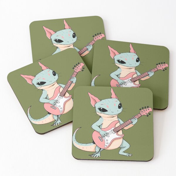 Item preview, Pastel Punk Rock Axolotl Playing Guitar - Soft Grunge Aesthetic Kids Design designed and sold by Amplify-n-Co.