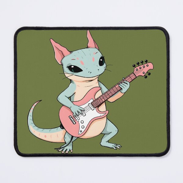 Item preview, Pastel Punk Rock Axolotl Playing Guitar - Soft Grunge Aesthetic Kids Design designed and sold by Amplify-n-Co.